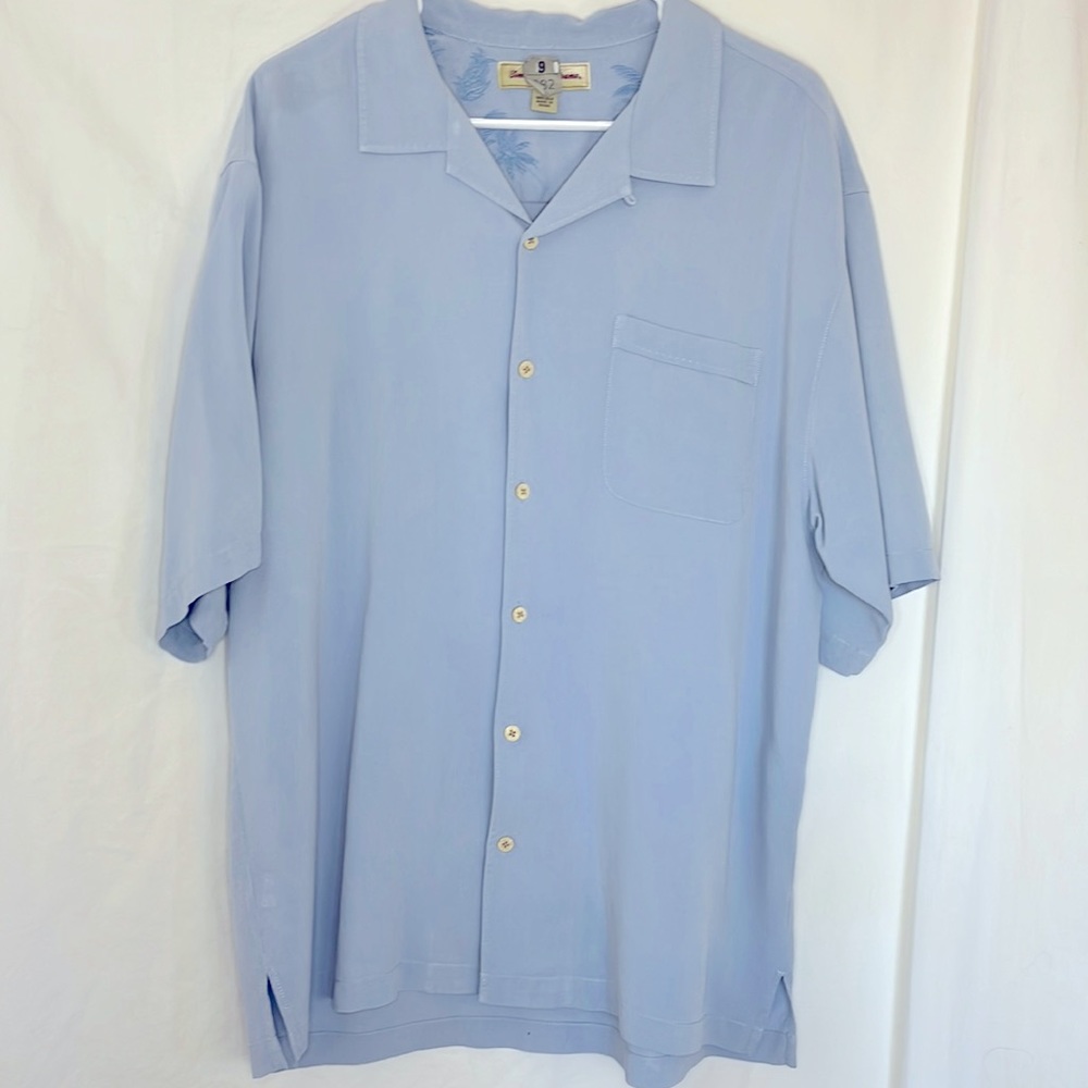 Tommy Bahama 100% silk shirt light blue. Gorgeous XL